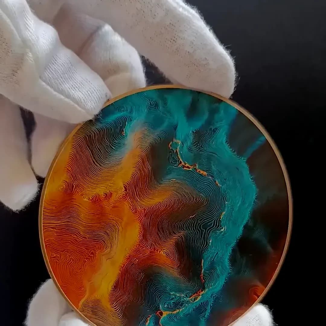 Topographic PCB Coaster product video